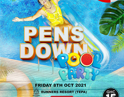 Pool party flyer