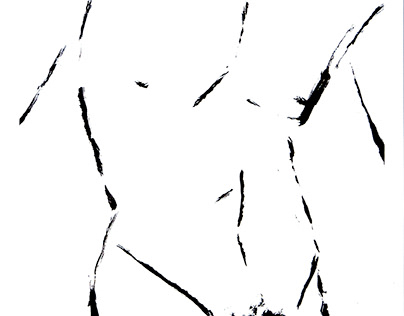 Male nude - serigraphy
