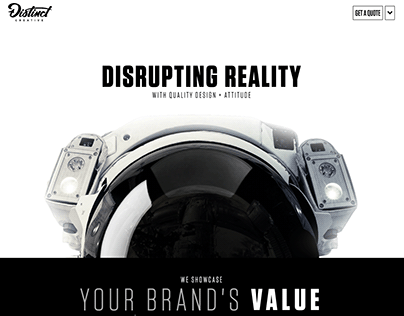 Distinct Creative Group - Agency Website Home Page