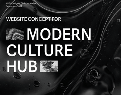 Website concept for MODERN CULTURE HUB