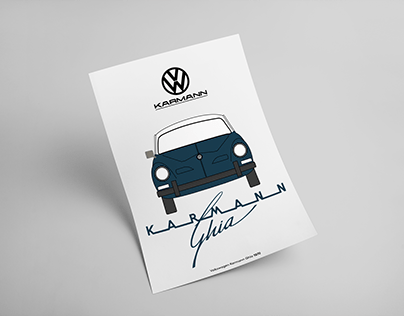 Volkswagen Karmann Ghia. Poster Design