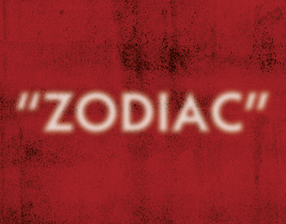 "Zodiac" (2007) Typographic Poster + DVD Mockup.