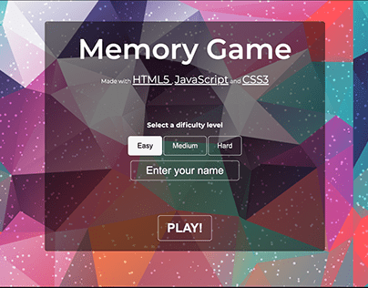 Simple memory game