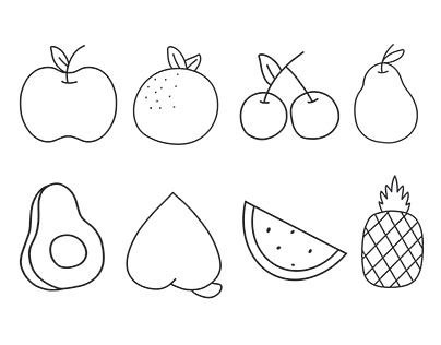 Fruit Line Art