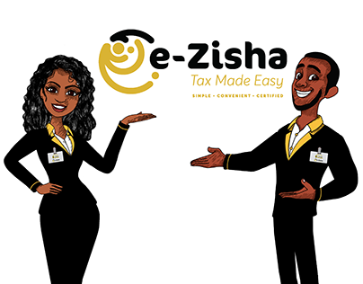 e-zisha Campaign Mascot Illustrations - ICPAK