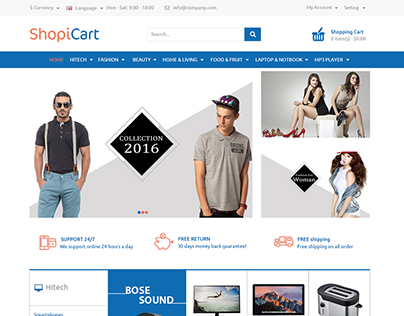 ShopiCart Multipurpose Opencart eCommerce Theme!