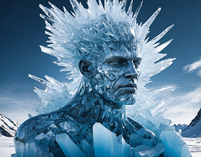 Man of Ice - Digital Art by Andrew Kavanagh