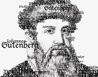 Johannes Gutenberg Typography Poster