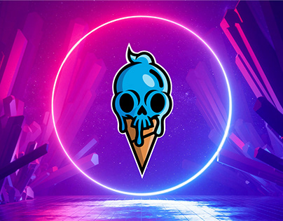 Ice Cream Skull Logo