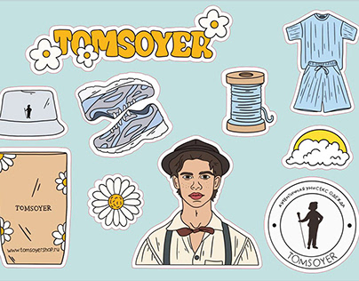 Разработка стикерпака для бренда одежды Tomsoyer shop