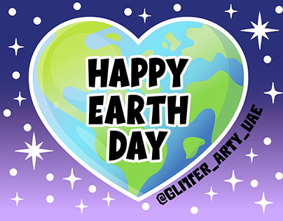 Earth Day Sticker Design