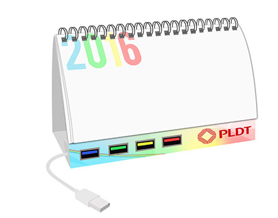 PLDT Calendar with USB port mock-up sample