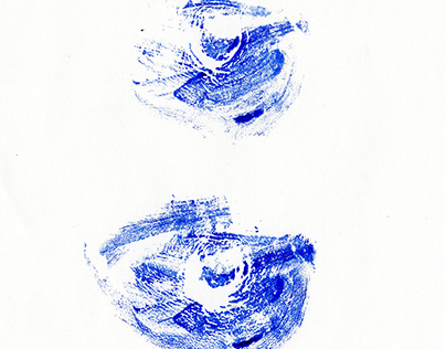 Body Print in Klein Blue