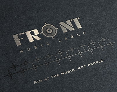 Logo and branding for Front music lable