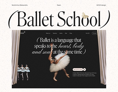 Website for a Ballet School (UI/UX)