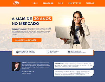 Site One Page • LGD Corretora de Seguros