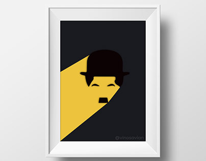 Charlie Chaplin vector poster design
