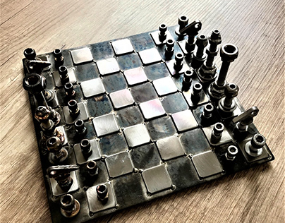 Stainless Steel Recycled Chess Set