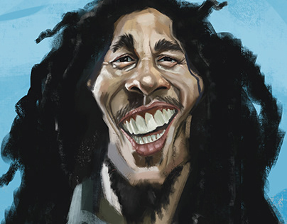 Caricature of Bob Marley. 2023.