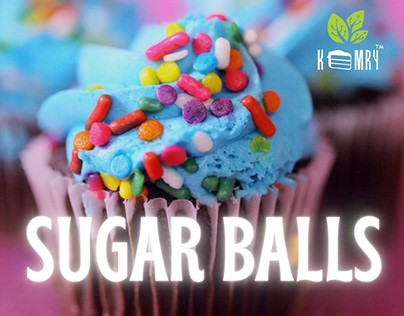 Sparkling Sugar Balls for Cupcakes | KEMRY