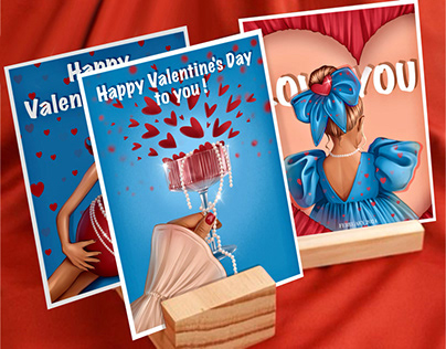 Illustrated Valentine's Day cards