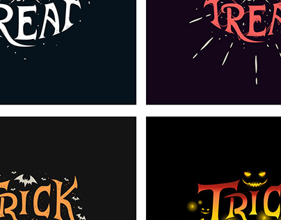 Hand lettering TRICK OR TREAT