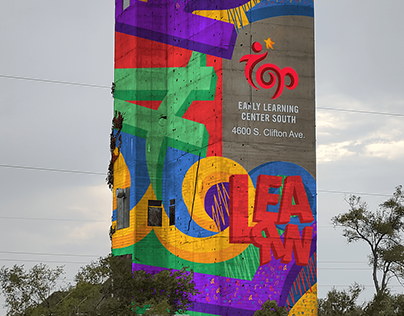 TOP ELC Mural (won Best Lettering at AIGA)