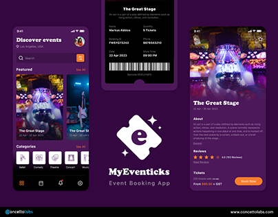 Event booking mobile app