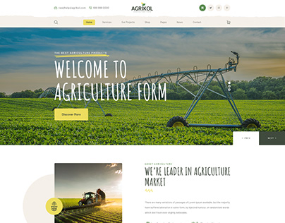 Agrikol - PSD Template For Agriculture Farm & Farmers