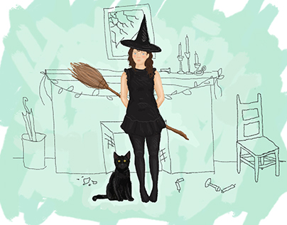 Witch Girl: Broomstick Mishaps | Minimalist Illustrated