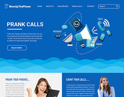 BUP Prankcall site Homepage Design