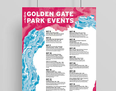 Golden Gate Park Abstract Poster