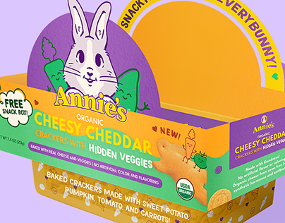 Annie's Cheesy Cheddar Crackers Promotional Packaging