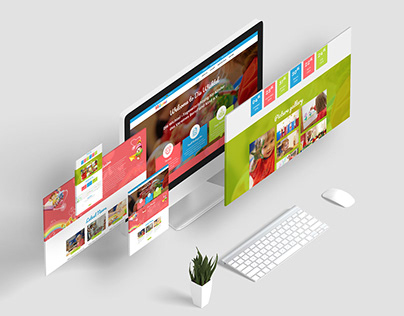 Ui Web Template Design for kindergarten Kita-Die Wichte