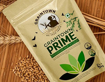 GRAINTOWN - Premium Flour Packaging Design