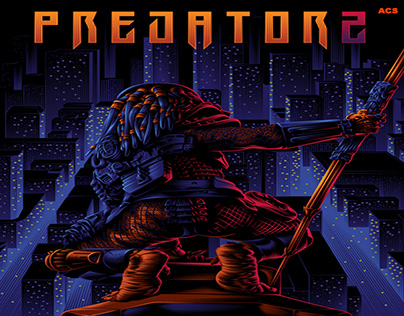 Poster retro "Predator 2"