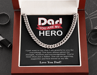 ShineOn Jewelry Message Card Design For Dad