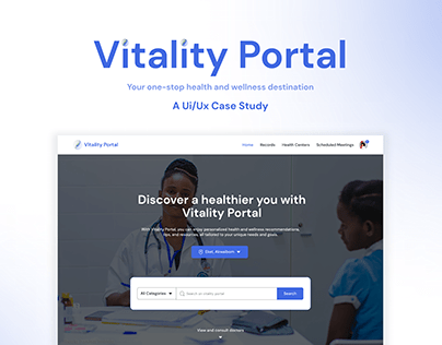 Vitality Portal A Ui/Ux Case study