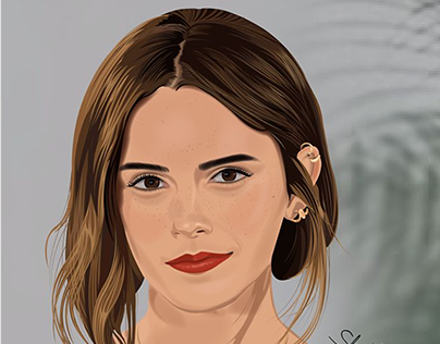 Emma Watson digital portrait illustration