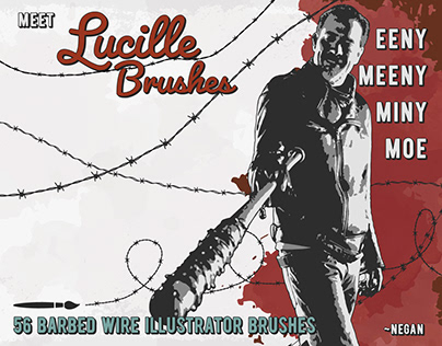 Lucille - Barbed Wire Illustrator Brushes