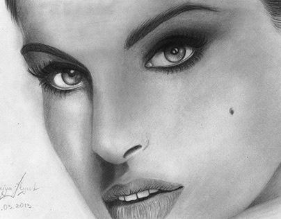 Pencil drawings of Natalie Portman