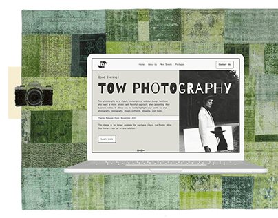 Photography Website, Landing Page UI Design