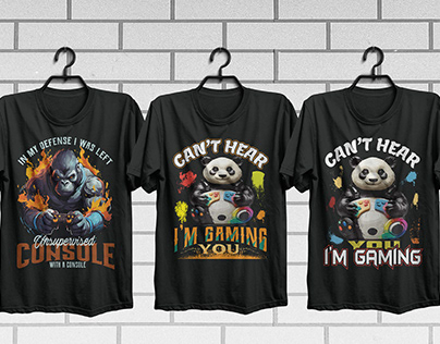Vector Gaming T-shirt Designs