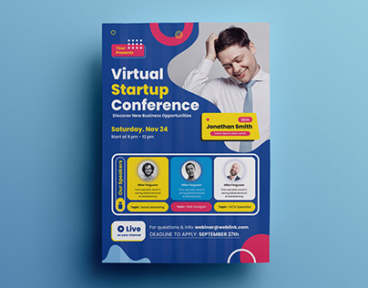 Virtual Startup Conference Flyer Template