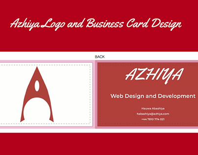 Azhiya logo and business card design