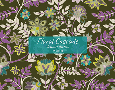 Floral Cascade (seamless pattern)