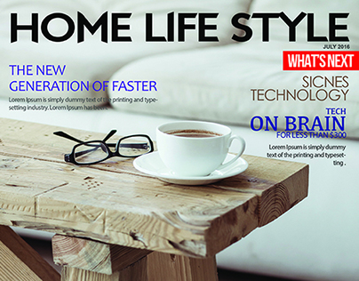 Free Home Life Style Magazine Cover PSD Template