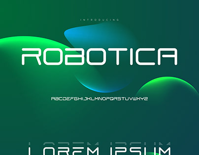 Robotica, Sci-fi Modern Spacetime Typeface