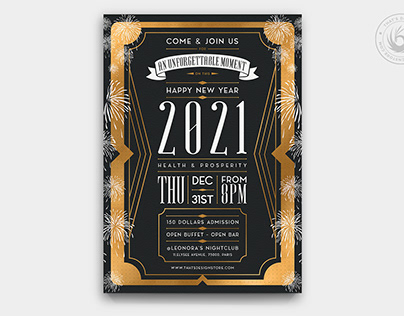 New Year Flyer Template V8