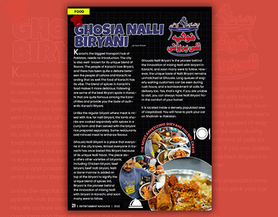 Magazine Page - Ghosia Nalli Biryani